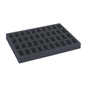 Full-size foam tray for 40 miniatures on 25mm bases