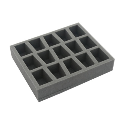 Half-sized foam tray for 15 miniatures na 40 mm bases