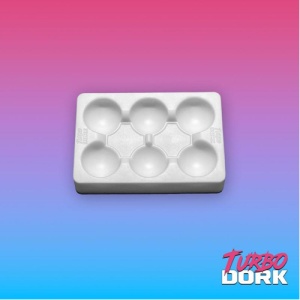 Turbo Dork: Small White Non-Stick Silicone Dry Palette